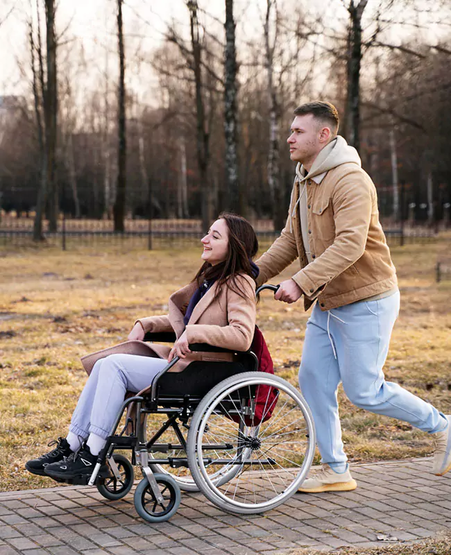 woman on a wheelchair image